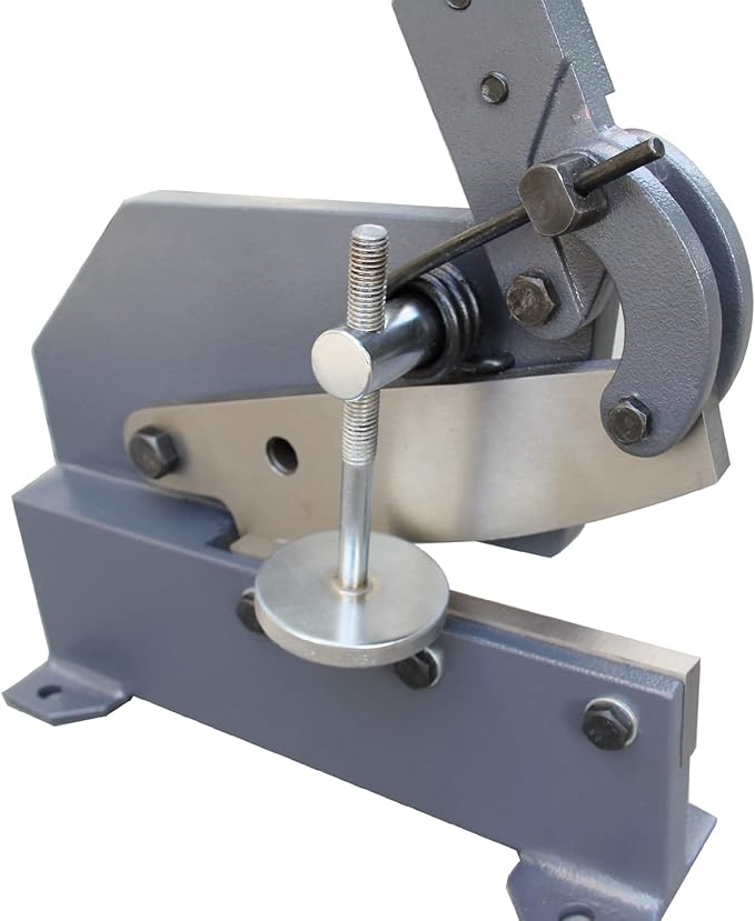 KAKA INDUSTRIAL Manual Metal Shear HS-6-6 inch Cutting Capacity for Steel Plate, Round and Flat Bars | Bench-Mount Hand Cutter