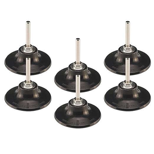 3 Inch Quick Change Disc Pad Holder, 6 Pcs Fast Lock Disc Holder, 1/4" Shank for Angle Die Grinder Attachments, Type R, for Polishing, Sanding and Surface Preparation