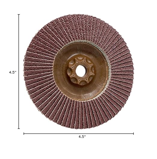 CS Unitec | 93854 | PLANTEX® Aluminum Flap Disc. 40 Grit, 4-1/2" Diameter, 5/8" x 11 Spin-On (Pack of 10) - Made in Germany