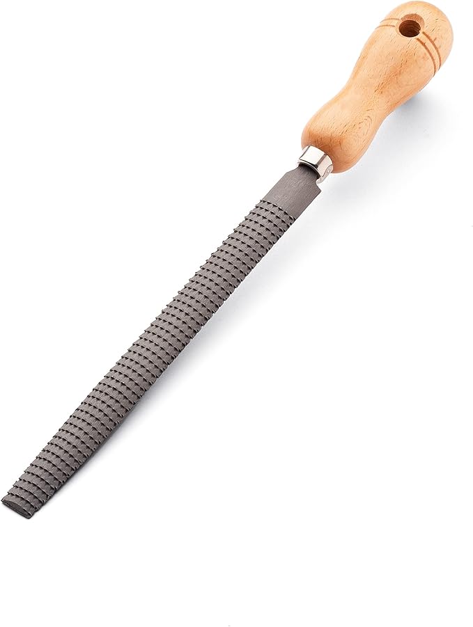 Kings County Tools 8" Half Round Woodworking Rasp | High Quality Steel Material | Durable and Long-Lasting | 4" Beech Wood Handle