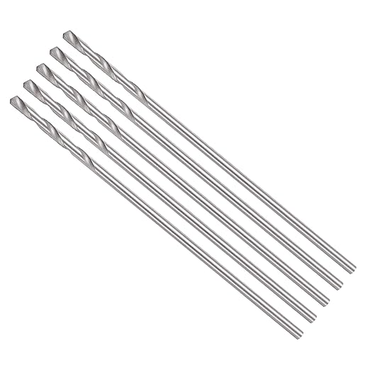 Drill Bit, 0.8mm Cutting Diameter, 4241 HSS 118° Cutting Angle Uncoated Bright Versatile Jobber Bits - (Applications: for Drilling Plastic Wood Soft Metal), 5-Pieces