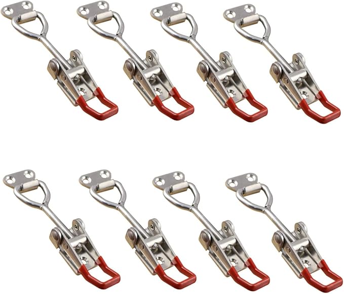 Adjustable Toggle Latch Clamp 4001, 330 Lbs 150Kg Holding Capacity, 4001 Heavy Duty Quick Release Pull Latch Toggle Clamp (R4001-8PCS)