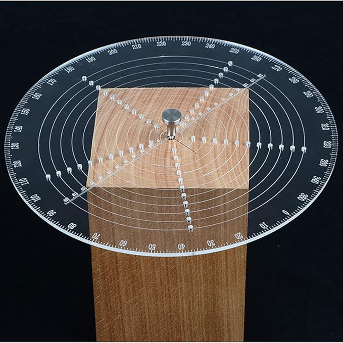 8" Round Center Finder Compass Drawing Maker, Wood Turning Lathe Tools Accessories Woodworking Circle Tool