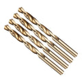Drill Bit, 21/64" Cutting Diameter (8.334mm), 4241 HSS Gold 118° Cutting Angle Versatile Jobber Bits - (Applications: for Drilling Plastic Wood Soft Thin Metal), 4-Pieces
