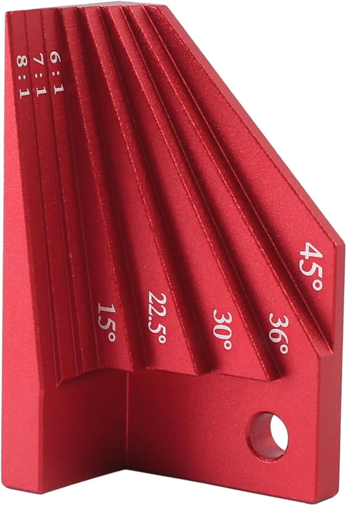 Multi-Angle Bevel Gauge Block, Universal Miter Angle Finder with 15°-45°Miter Angles, Woodworking Measuring Tool for Router and Carpentry Projects