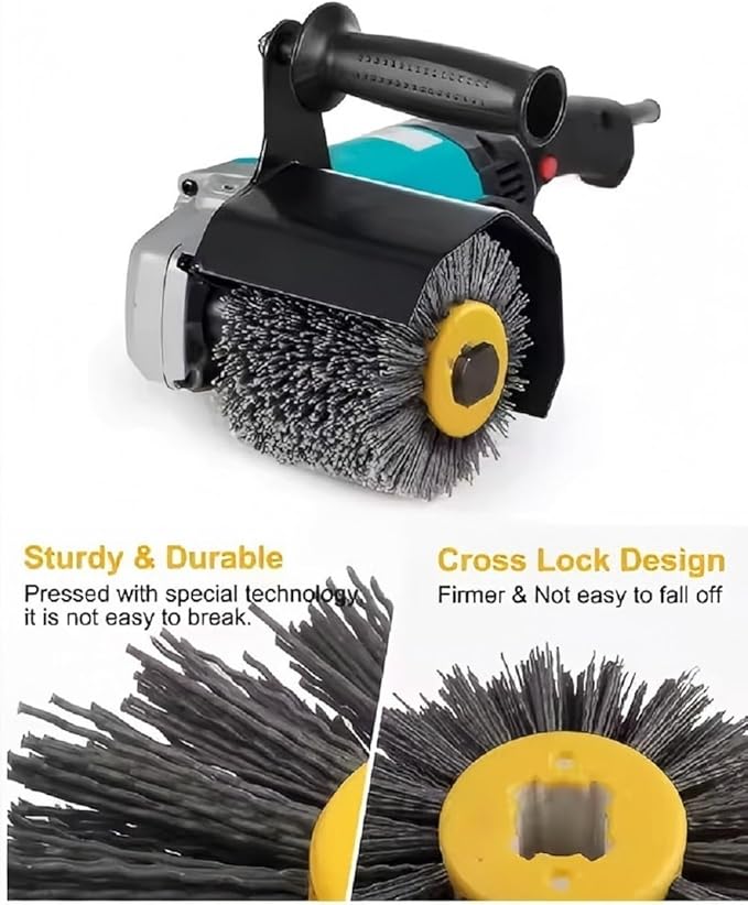 SIGNI Abrasive Nylon Drawing Wheel Drum Burnishing Polishing Brush for wooden furniture floor polishing 120X100mm 600 Grit 1pack