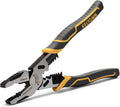 Combination Pliers Wire Stripper Crimper Cutter Linesman Tool, 9" 6-in-1 Heavy Duty Cr-V Steel Pliers for Gripping, Stripping, Crimping, Electrical Work