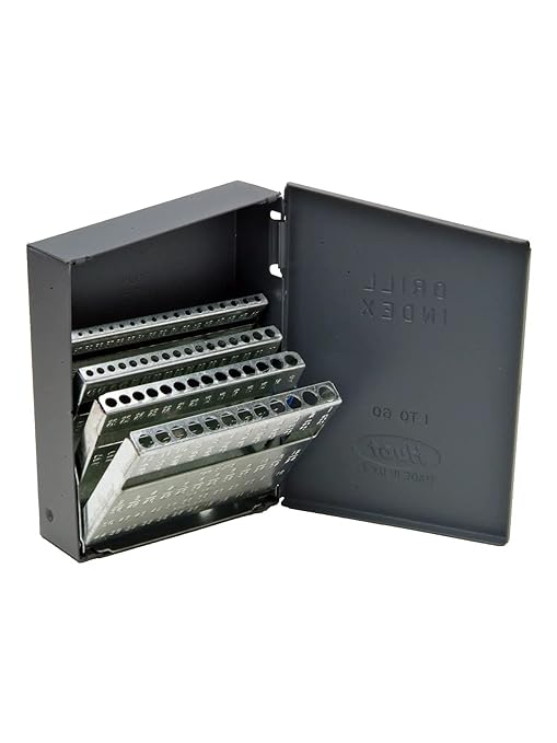 Drill America Drill Bit Index/Case, 1 - #60 (60 Sizes), 10600, HUT60