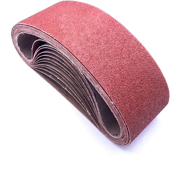 3-Inch x 21-Inch Belt Sander Paper,40 Grit Aluminum Oxide Sanding Belt,12 Pack (3x21in, 40 Grit)