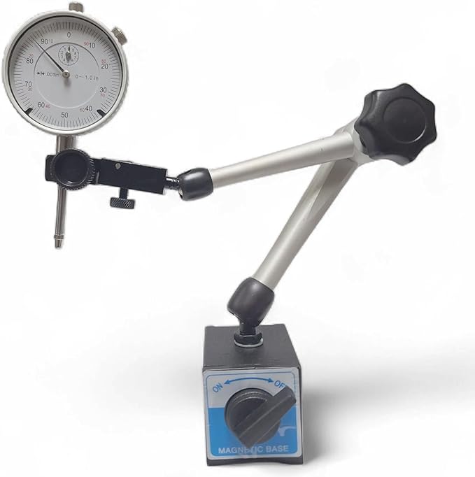 Dial Indicator with Magnetic Base 1" Dial Indicator 0.001" Fine Adjustment New