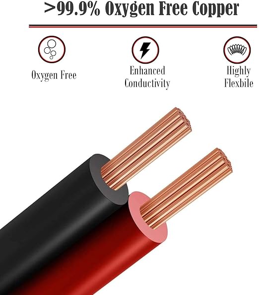 GS Power 300ft 16 Gauge Wire Oxygen Free Pure Copper Primary Wire, 50ft Roll, 6 Colors, OFC 12v 16AWG for Automotive Audio Video Electric Trailer Stereo RC Car Home Theater LED Lamp Wiring Electrical