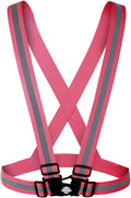 Dazonity High Visibility Safety Vest,Lightweight,Adjustable & Elastic Vest,Hi Vis Reflective Strips, Fit for Men & Women, Construction,Cycling, Runnning, (Fuschia)