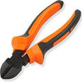 BOENFU Wire Cutters Electrical Heavy Duty CRV Steel, Comfort Grip Diagonal Cutting Pliers for Crafting, Floral Wire, Chicken Wire, Artificial Flowers, Orange, 7.5 Inches