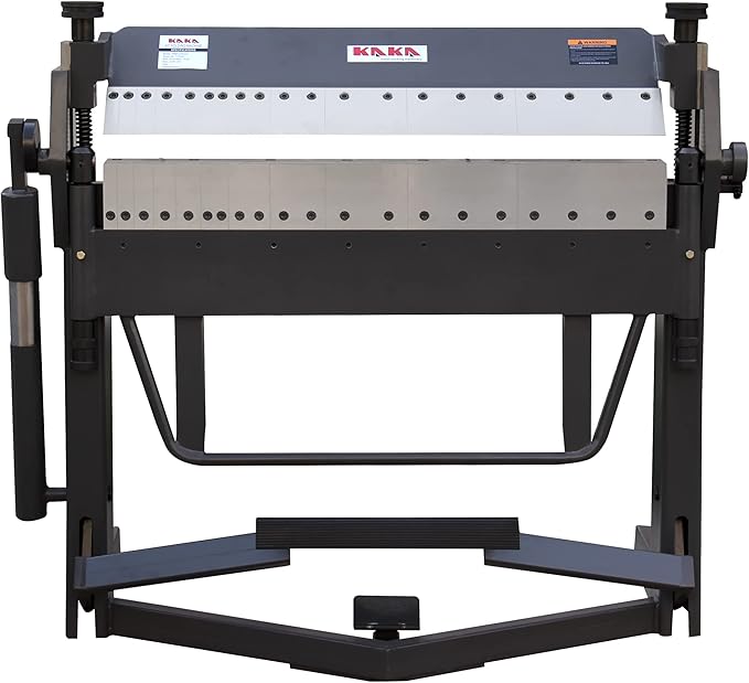 KAKA INDUSTRIAL Pan and Box Brake, 40-inch Sheet Metal Brake Machine with Fingers, 14-Gauge Mild Steel Capacity Box and Pan Brake with Foot Clamp, 0-135° Folding Angle PBB-4014A