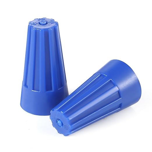 XHF UL Listed 1000Pcs Blue 22-14AWG Wire Connector Nuts, Wire Caps for Quick Connection Max.2#14 w/2#16 W/2#18 w/2#20 Min.2#22