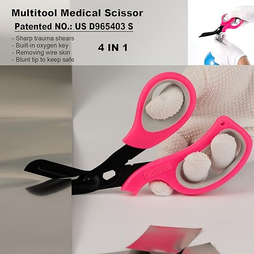 MEUUT 2 Pack Medical Scissors Trauma Shears -8 inch Patented Bandage Scissor Heavy Duty Surgical Grade EMT Scissors for EMT Workers Doctors Nurses