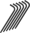 1.5mm Ball End Hex Key Set, 6pcs L-Shaped Allen Wrenches Long Arm, CR-V Steel, Black Oxide Finish, High Torque Repairing Tool for Furniture, Bike, Equipment Maintenance