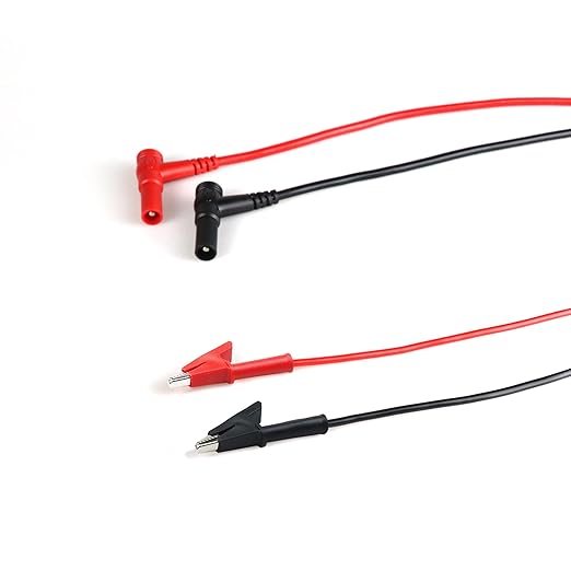 Multimeter Alligator Clips TES Leads,Banana Plug to Alligator Clip Electtical Testing Leads,Banana Plugs fit Most Digital Meters， Multimeter TES Leads Length 40.87 inches (2 Pieces）