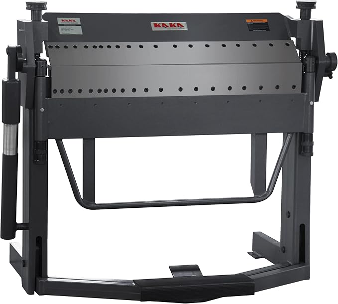 KAKA INDUSTRIAL Pan and Box Brake, 40-inch Sheet Metal Brake Machine with Fingers, 14-Gauge Mild Steel Capacity Box and Pan Brake with Foot Clamp, 0-135° Folding Angle PBB-4014A