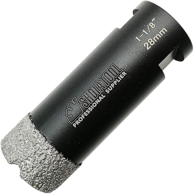 SHDIATOOL Diamond Core Drill Bits 1-1/8 Inch for Porcelain Ceramic Tile Marble Brick Vacuum Brazed Hole saw 28mm