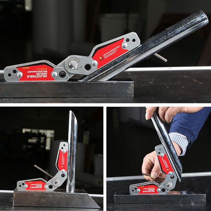 LISHUAI New Adjustable Angle(20°~200°) Welding Magnet,Magnetic Welding Holder,Welder Tool Accessories (Medium)