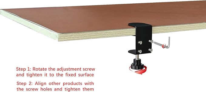 Small C Clamps 2 Inch with 4 Small Holes in the Back, 1-Pack Adjustable Desk C-Clamp for Range 0.39"~2", Versatile Clamp for Brake, Parts Assembly, Fastening, Welding, Woodwork, Metal Work