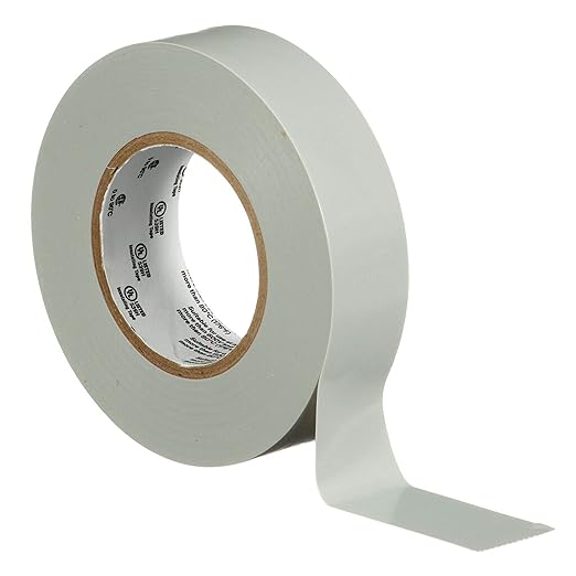 3M Temflex Multi-Purpose Vinyl Electrical Tape 165, Gray, 3/4 in x 60 ft (19 mm x 18 m), 10 Roll Pack