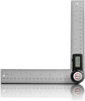 GemRed 82305 Digital Angle Finder Protractor Stainless Steel (Black Buttons)