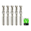 Upcut Spiral Router Bit Set 1/4 Inch Shank 1/4 Inch Cutting Dia. Solid Carbide CNC End Mill, Ideal for Wood Carving, Slot Mortise, Engraving, Grinding (5PCS)
