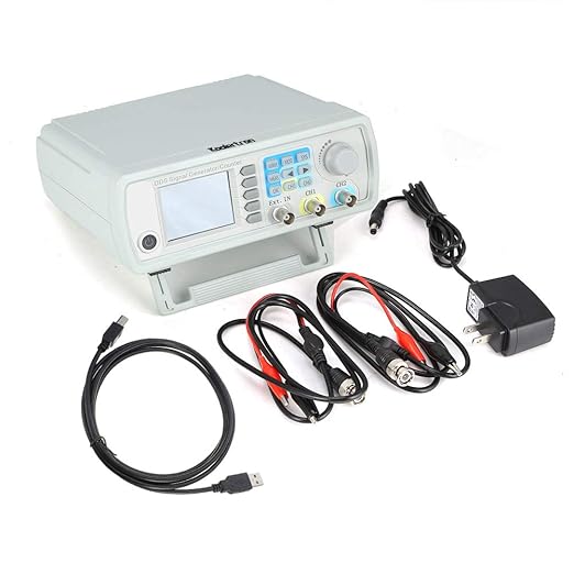 Koolertron Upgraded 15MHz DDS Signal Generator Counter,High Precision Dual-Channel Arbitrary Waveform Function Generator Frequency Meter 200MSa/s (15MHz)