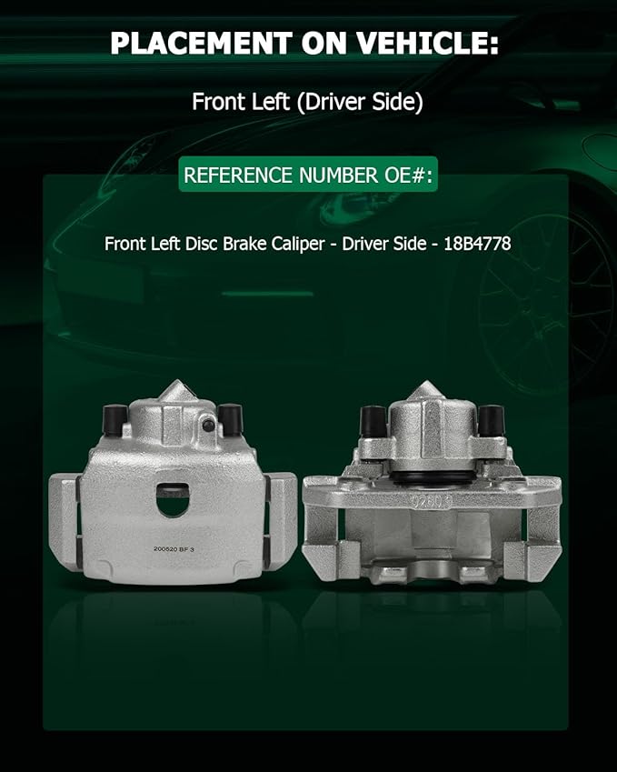 SCITOO 18B4778 Front Left Disc Brake Caliper Assembly w/Bracket For Ford For Escape 2001-2007,For Mazda For Tribute 2001-2006,For Mercury For Mariner 2005-2006