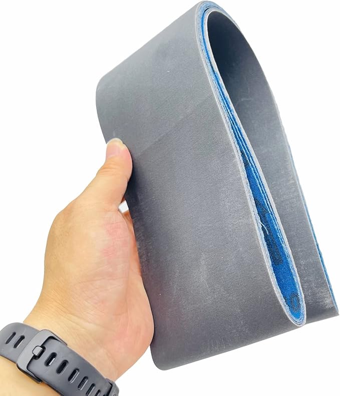 4 x 36 Inch Silicon Carbide Sanding Belt, Knife Sharpening Sanding Belts Assortment 600 800 and 1000 Grits Sander Belts, 6 Pack