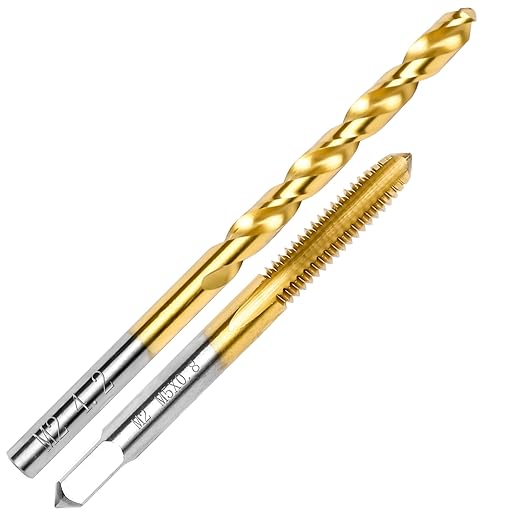M5x0.8 Tap and 4.2mm Drill Bit Kit, M2 HSS Metric Drill and Tap Set, Combination of Drill and Tap Kit for Metal