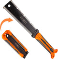 Hand Saw for Wood Cutting, 16 Inch Folding Hand Saw with SK5 Double Edged Blade, Orange