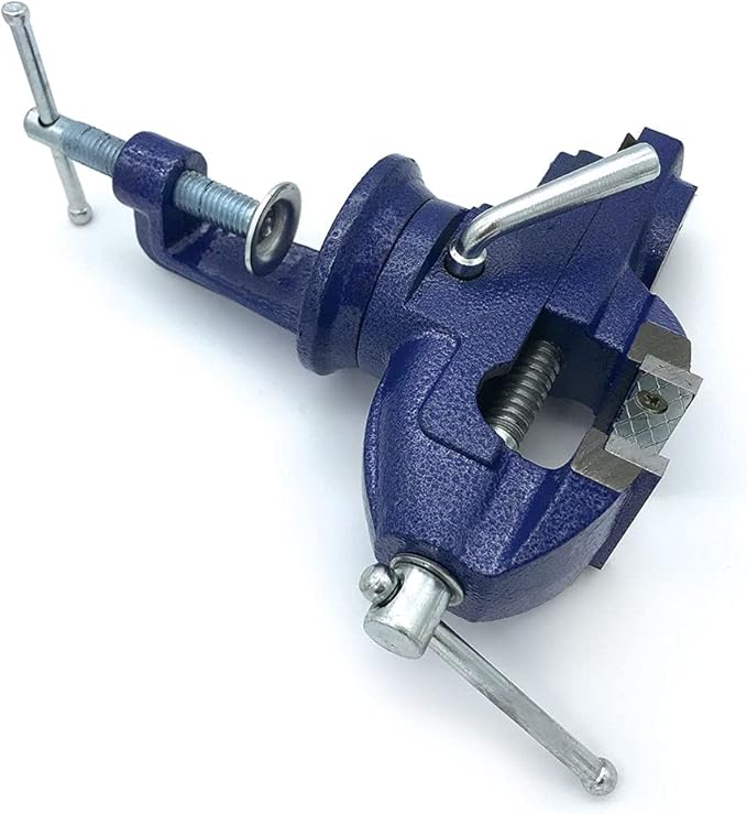 Vise Grip Woodworking Table Clamp - Heavy Duty Small Bench Vice, New Upgraded Cast Iron Manufacturing for Jewelers, Hobby, Craft Repair - Portable Work Bench Tool