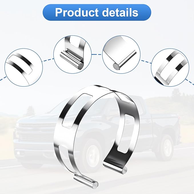 5Piece Stainless Steel Exhaust Pipe Clamps, Universal, for Welding and Exhaust Repairs (2" 2.5" 3" 3.5" 4")