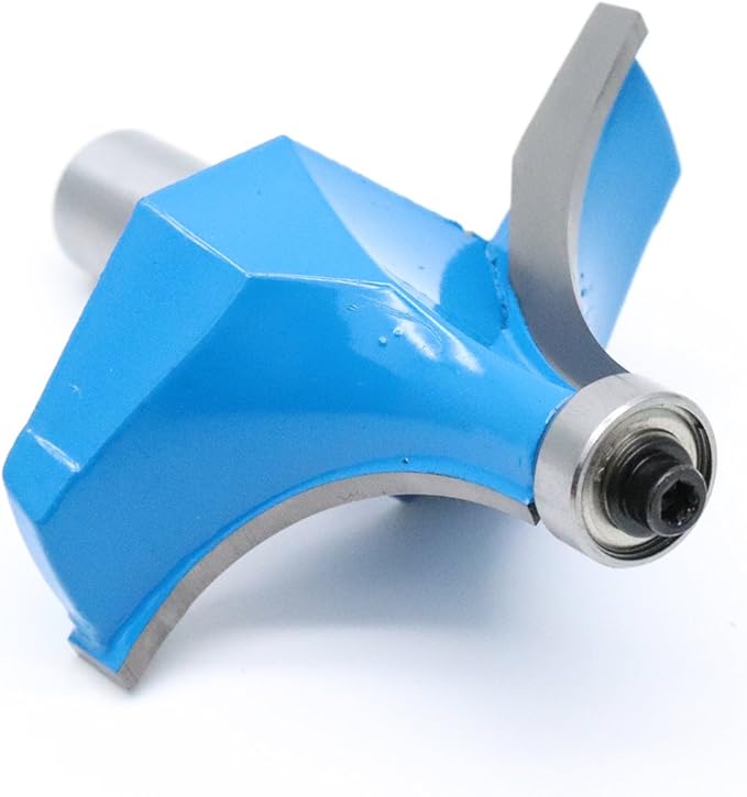 Round Over Edging Router Bit 1/2" Shank 1" Cutting Radius Bearing Guide Corner Rounding Router Bit