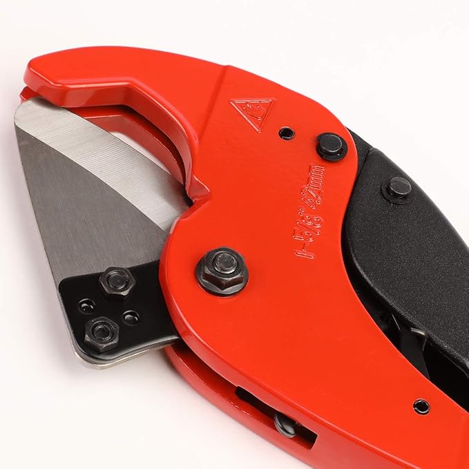 DNA Motoring TOOLS-00106 High-Leverage Ratchet Cutter, 1/8-7/8 Inches, PVC Pipe Cutter w/Stainless Steel Blades