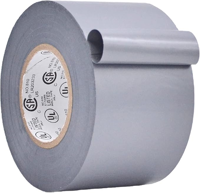 WOD ETC766 Professional Grade General Purpose Gray Electrical Tape UL/CSA Listed core. Vinyl Rubber Adhesive Electrical Tape: 2 inch X 66 ft. - Use at No More Than 600V & 176F (Pack of 1)