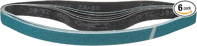 2 x 48 Inch Sanding Belt, 6 Pcs 80 Grit Zirconia Knife Sharpener Belt Work Sharpening for Belt Sander Knife Carving Tool Metal Working