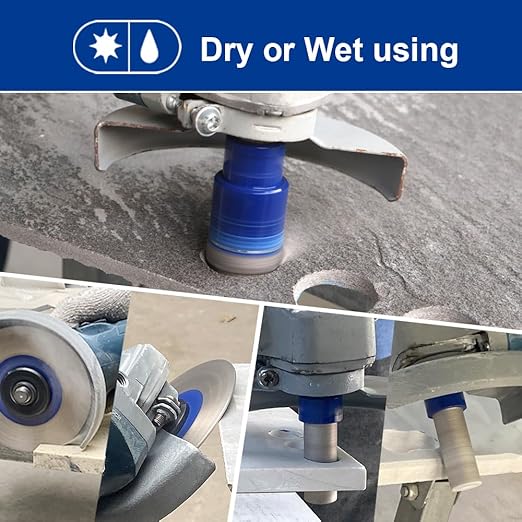 SHDIATOOL Diamond Tile Drill Bits Kit 9pcs, Porcelain Hole Saw Sets, Core Bits Cutter for Drilling Ceramic Marble Granite (6/6/20/25/35/50MM/20MM/SDS/4.5")