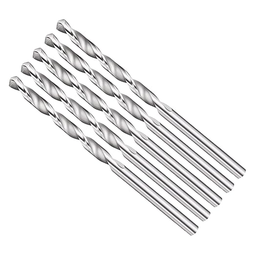 Drill Bit, 3.5mm Cutting Diameter, 4241 HSS 118° Cutting Angle Uncoated Bright Versatile Jobber Bits - (Applications: for Drilling Plastic Wood Soft Metal), 5-Pieces