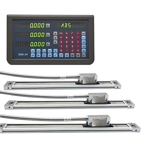 3-Axis Digital Readout Display, Linear Magnetic Scale Kit for Milling Machine (10"x22"x28" 3 Axis DRO)