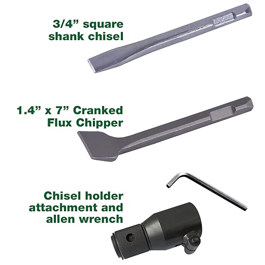 CS Unitec | 2B Needle and Chisel Scaler Pro Kit | 19 Needle Air Chisel | Professional Grade 3000 BPM Inline Grip | Air Power 5.5 CFM - 199.3120 Pro Kit
