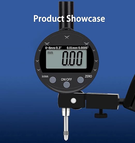 Electronic Digital Dial Indicator,Digital Probe Indicator Dial Test Gauge High Resolution: 0.0005 inch/0.01mm Tool for Lathe Shop Woodworking（zg）.