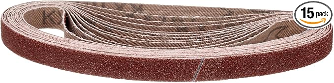 1/2 x 18 Inch Sanding Belt, 15 Pcs 80 Grit Knife Sharpener Belts Work Sharpening for Belt Sander Knife Carving Tool Metal Working