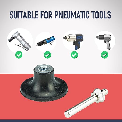 2 Inch Quick Change Disc Pad Holder, 6 Pack Lock Disc Holder, 1/4" Shank for Angle Die Grinder Attachments, Type R, for Polishing, Sanding and Surface Preparation