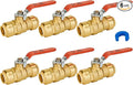 SUNGATOR 3/4 Inch Ball Valve, 3/4" Shut Off Valve, No Lead Brass Push-to-Connect Plumbing Water Shutoff for PEX Pipe, Copper, CPVC, PE-RT, with 1 Disconnect Clip, Pack of 6