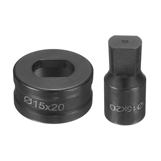 HARFINGTON Hydraulic Hole Punch Die Φ15×20mm Slot Hole 40Cr Steel Electric Punching Kit for CH70 Electric Punching Machine, Black