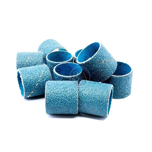 Benchmark Abrasives 1” x 1” Zirconia Sanding Bands, Spiral Bands Rotary Sander Attachment for Drill & Die Grinder, Metal Polishing Sanders for Woodworking - Sander Tool (10 Pack), 60 Grit